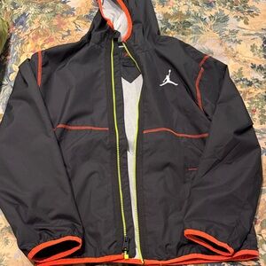 Joedan Black and Red Hooded Nike Jacket